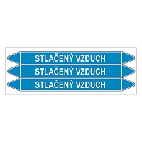 Značení potrubí, stlačený vzduch,3 ks, 355 × 37 mm